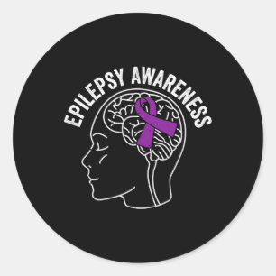 Pegatina Redonda Conciencia sobre epilepsia 5