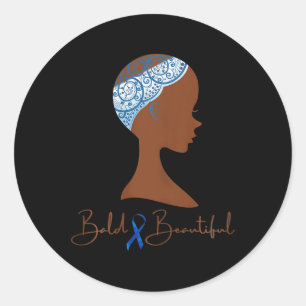 Pegatina Redonda Conciencia sobre la alopecia 12