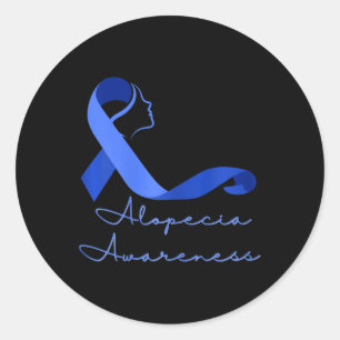 Pegatina Redonda Conciencia sobre la alopecia 2