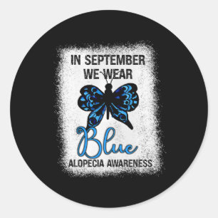 Pegatina Redonda Conciencia Sobre La Alopecia En Septiembre Usamos 