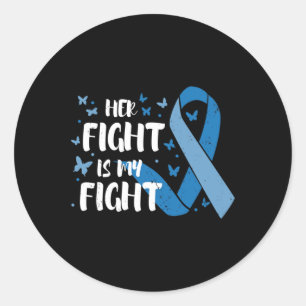 Pegatina Redonda Conciencia sobre la diabetes Su lucha es mi lucha 