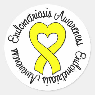 Pegatina Redonda Conciencia sobre la endometriosis