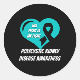 Pegatina Redonda Conciencia sobre la enfermedad renal 3