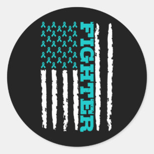 Pegatina Redonda Conciencia sobre la enfermedad renal poliquística 