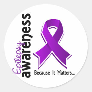 Pegatina Redonda Conciencia sobre la epilepsia