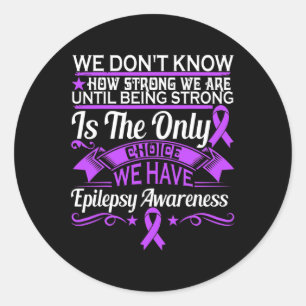 Pegatina Redonda Conciencia sobre la epilepsia - No sabemos cuán fu