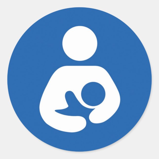 Pegatina Redonda Conciencia sobre la lactancia materna (Anverso)