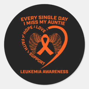 Pegatina Redonda Conciencia sobre la leucemia cardíaca de la cinta