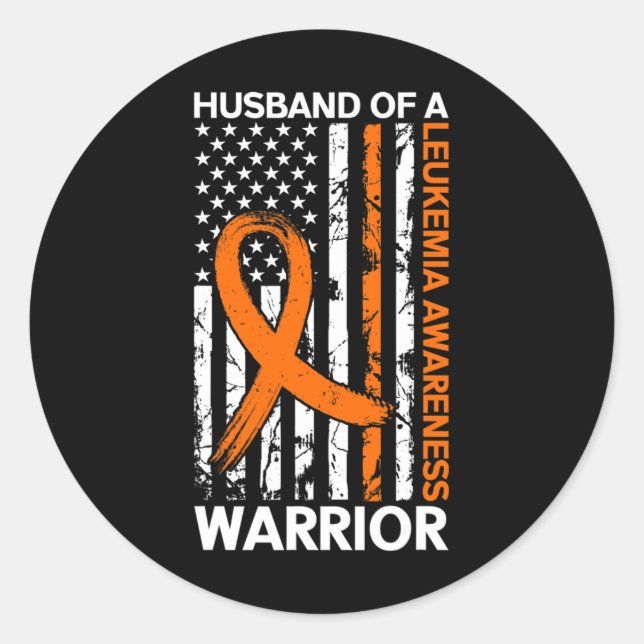 Pegatina Redonda Conciencia sobre la leucemia Estados Unidos Bander (Anverso)