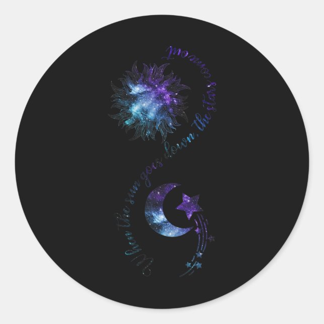 Pegatina Redonda Conciencia sobre la prevención cuando el sol se ca (Anverso)