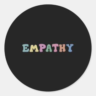 Pegatina Redonda Conciencia sobre la salud Amabilidad Empatía