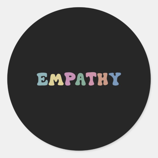 Pegatina Redonda Conciencia sobre la salud Amabilidad Empatía (Anverso)