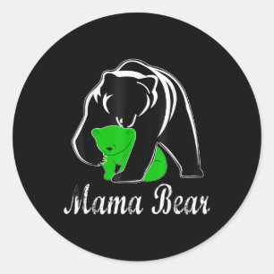 Pegatina Redonda Conciencia sobre la salud mental Mama Bear Support