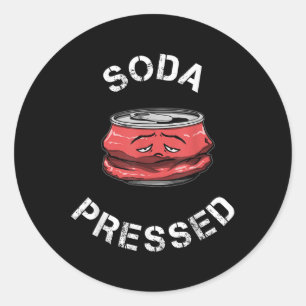 Pegatina Redonda Conciencia Sobre La Salud Mental Soda Depresión Pr