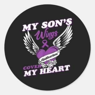 Pegatina Redonda Conciencia sobre la sobredosis de drogas Regalos d