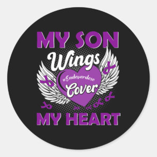 Pegatina Redonda Conciencia sobre la sobredosis de fármacos Regalos