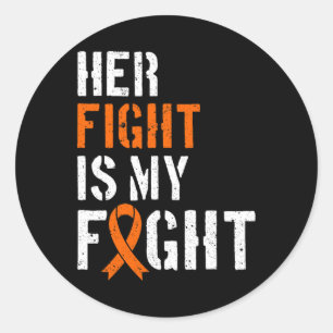 Pegatina Redonda Conciencia sobre leucemia Su Lucha Es Mi Apoyo De 