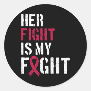 Pegatina Redonda Conciencia sobre leucemia Su Lucha Es Mi Apoyo De 