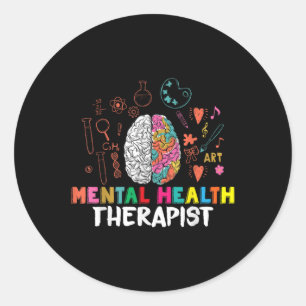 Pegatina Redonda Conciencia sobre Salud Mental Depresión Prevención