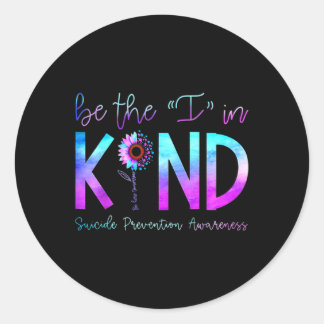 Pegatina Redonda Conciencia suicida Prevención suicida Suicidio War
