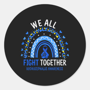 Pegatina Redonda Conciencia Todos Luchamos Juntos