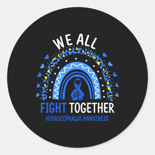 Pegatina Redonda Conciencia Todos Luchamos Juntos (Anverso)