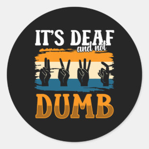 Pegatina Redonda Conciencia Y Gesto De Mano Asl Orgullo Sordo 1