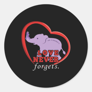 Pegatina Redonda Concienciación de Heimer End Alzheimer