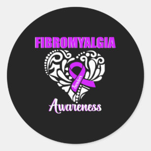 Pegatina Redonda Concienciación Mujeres Guerreras sobrevivientes de