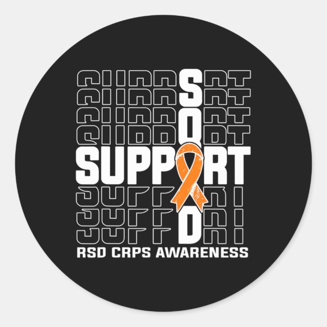 Pegatina Redonda Concienciación sobre CRPS de Squad RSD 2 (Anverso)
