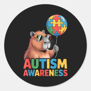 Pegatina Redonda Concienciación sobre el autismo