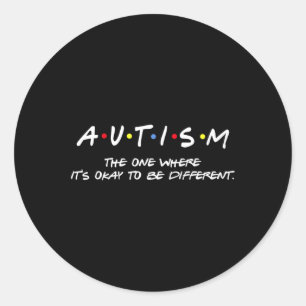 Pegatina Redonda Concienciación sobre el autismo - Aquel donde está