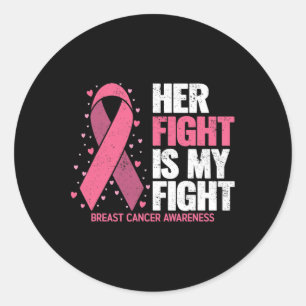 Pegatina Redonda Concienciación sobre el cáncer de mama Camisetas s