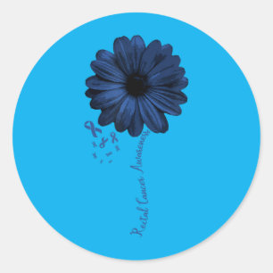Pegatina Redonda Concienciación sobre el cáncer de recto