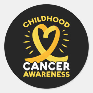 Pegatina Redonda Concienciación sobre el cáncer infantil