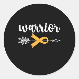 Pegatina Redonda Concienciación sobre el cáncer infantil espera apo