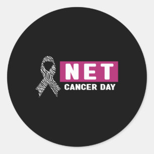 Pegatina Redonda Concienciación sobre el cáncer neuroendocrino - Re