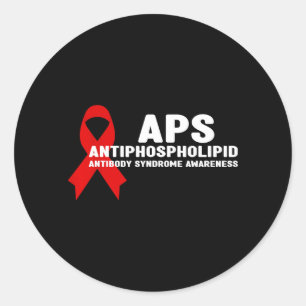 Pegatina Redonda Concienciación sobre el síndrome de anticuerpos an