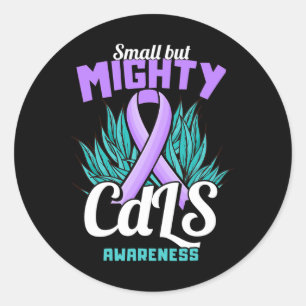 Pegatina Redonda Concienciación sobre el síndrome de Cornelia De La