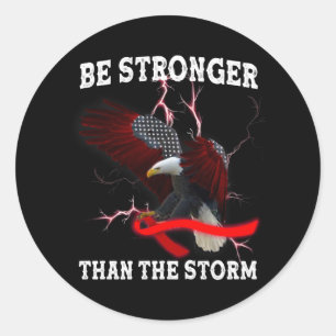 Pegatina Redonda Concienciación sobre el VIH SIDA Águila Roja Tema 