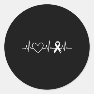 Pegatina Redonda Concienciación sobre enfermedades cardíacas Mes Ci