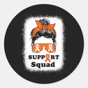 Pegatina Redonda Concienciación sobre esclerosis Escuadrón de apoyo