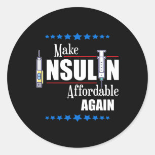 Pegatina Redonda Concienciación sobre la diabetes a precios asequib