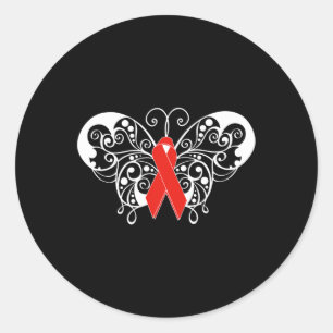 Pegatina Redonda Concienciación sobre la enfermedad en la mariposa