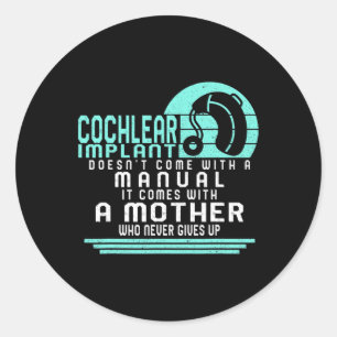 Pegatina Redonda Concienciación sobre la pérdida Madre Implante Coc