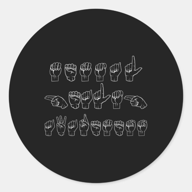 Pegatina Redonda Concienciación sobre la salud mental Lenguaje de R (Anverso)