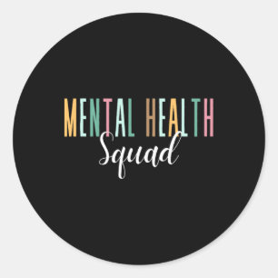 Pegatina Redonda Concienciación sobre la salud mental por parte del