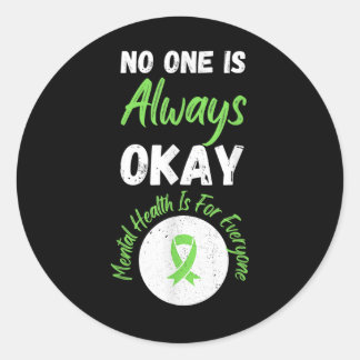 Pegatina Redonda Concienciación sobre la salud mental Terapia Psicó