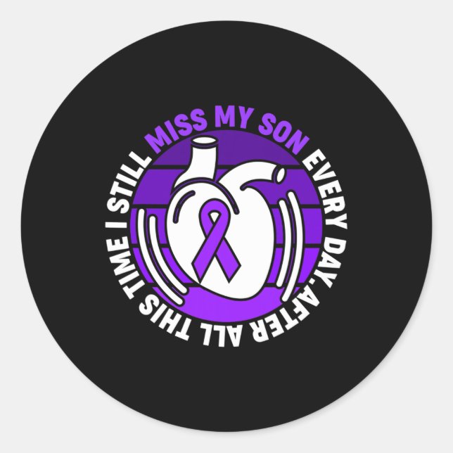 Pegatina Redonda Concienciación sobre la sobredosis de cinta Miss M (Anverso)