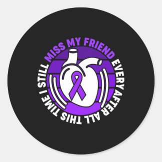 Pegatina Redonda Concienciación sobre la sobredosis de la cinta mor